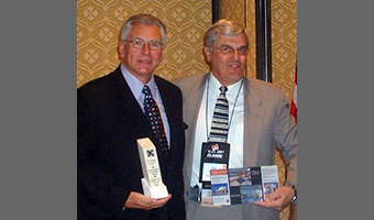 John Sekora accepts the TCAA's 2007 Tile Project of the Year award.